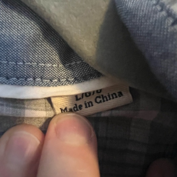 𝅺penguin Classic Fit Blue and Green Plaid Shirt Size Large - Picture 3 of 8